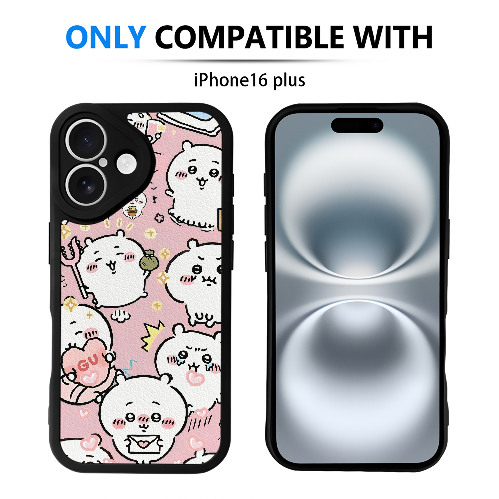 （画像用） ちいかわ Chii-kawa 【iPhone 16シリーズ対応】シリコンスマホケース（レザー調） 材質：シリコン